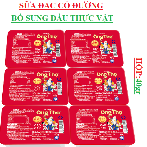 Sữa đặc có đường nhãn đỏ ông thọ vỉ hộp 40gr