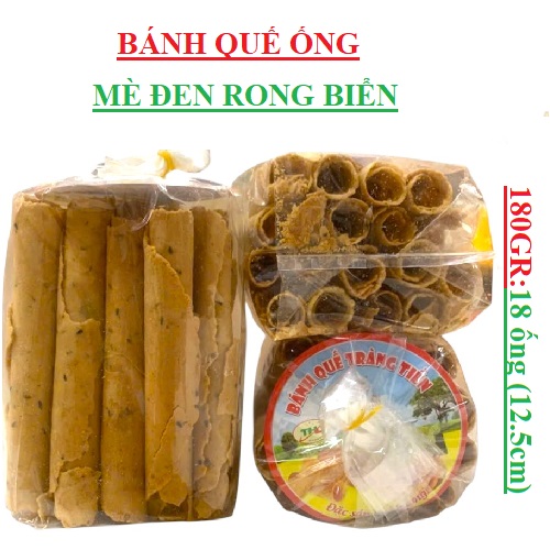 Bánh quế  ống mè đen rong biển Tràng tiền túi 180gr
