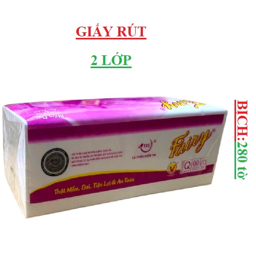 Giấy ăn rút Fairy 2 lớp 280 tờ 200x195mm