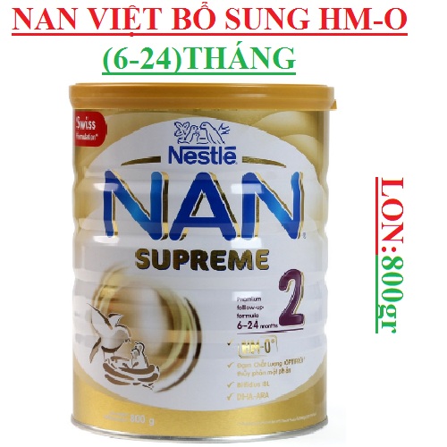Sữa Nan Supreme số 2 lon 800gr dành cho trẻ (6-24) tháng tuổi