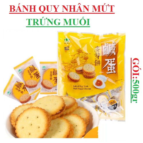 Bánh quy nhân mứt salted egg yolk malt sugar biscuit MIT 500gr