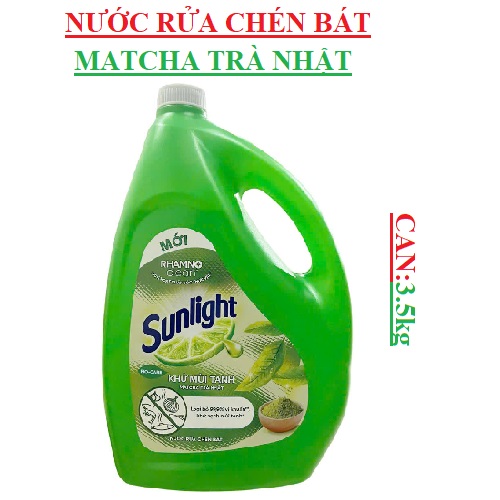Nước rửa chén bát sunlight Bio care khử mùi tanh can (3.4-:-3.8)kg
