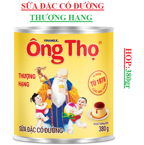 Sữa đặc có đường thượng hạng nhãn vàng Ông Thọ 380gr
