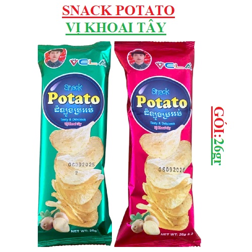 Snack  khoai tây  Vela Kim long gói (18-:-28)g