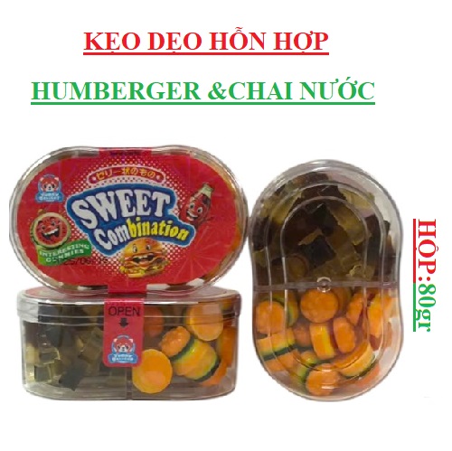 Kẹo dẻo hỗn hợp sweet combination Yummy delight hộp 80gr