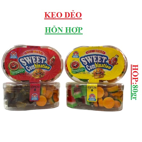 Kẹo dẻo hỗn hợp sweet combination Yummy delight hộp 80gr