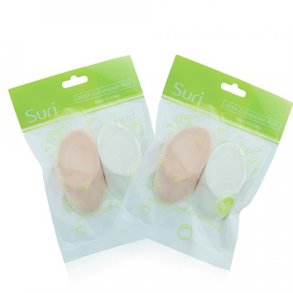 Bông kem hình bầu dục túi 2 miếng Suri Mira