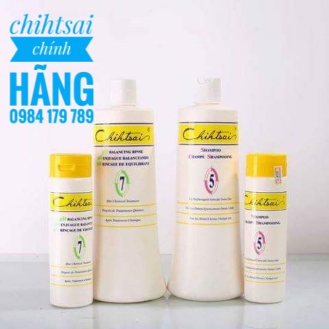 Cặp Dầu gội tái tạo số 5 và Dầu xả số 7 Chihtsai chính hãng 1000ml