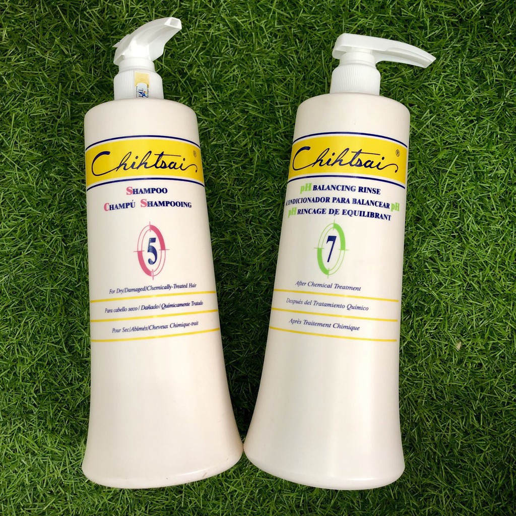 Cặp Dầu gội tái tạo số 5 và Dầu xả số 7 Chihtsai chính hãng 1000ml