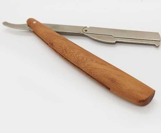 Dao cạo râu gập cán gỗ
