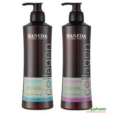 Bộ Dầu gội, xả Haneda Collagen 800ml
