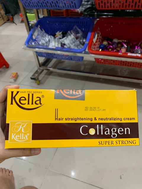 Kem duỗi tóc Kella Collagen Super Strong 500mlx2