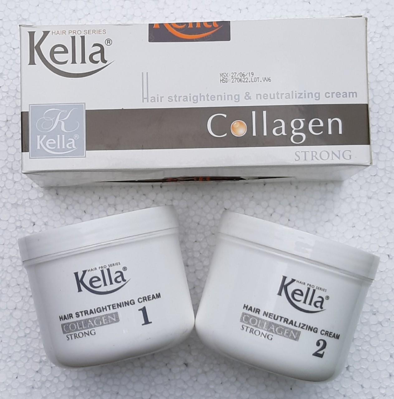 Kem duỗi tóc Kella Collagen Medium 500mlx2