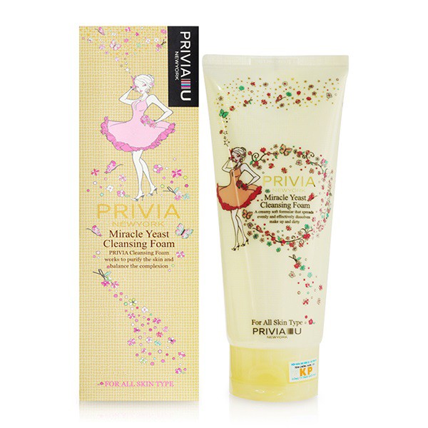 Sữa rửa mặt Privia chiết xuất từ mầm gạo 180ml