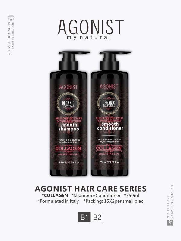 Bộ Dầu gội, Dầu xả Collagen làm mềm mượt tóc - Agonist Collagen 750ml
