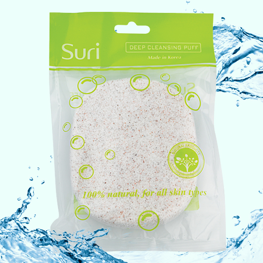 Bông rửa mặt Suri bọt biển Suri màu trắng