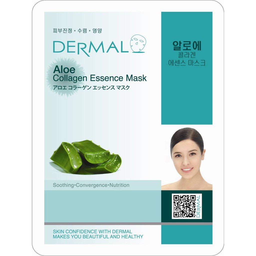 Đắp mặt nạ COLLAGEN DERMAL lô hội