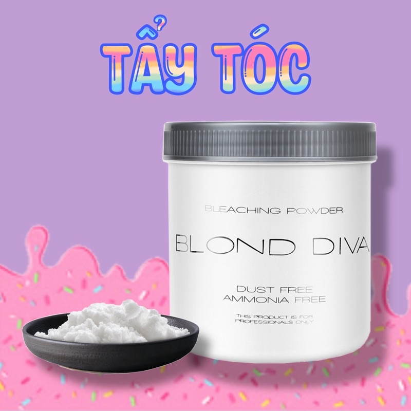 Tẩy tóc loại tốt của Diva- chống xót da - lên nền lv9 - chống gãy rụng tóc