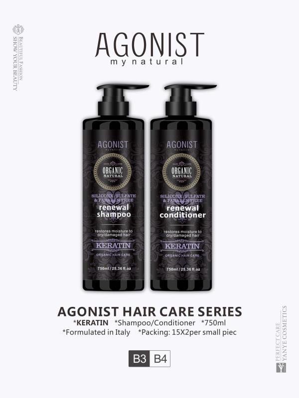 Bộ Dầu gội, xả phục hồi tóc KERATIN - Agonist Keratin 750ml