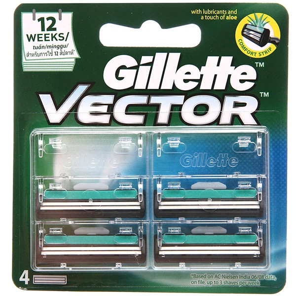 Lưỡi Gillette Vector (12 cái/ hộp) vỉ 4