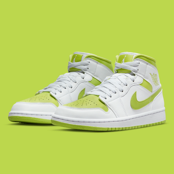 Giày chính hãng Air Jordan 1 Mid 'White Lime' - BQ6472-131