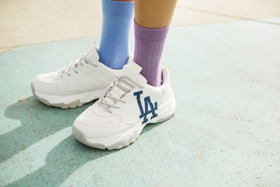Giày MLB LA đế xám Hàn Quốc  Giày Thể Thao MLB LA nam nữ IN 3D Đế Độn Cao  Cấp  Lazadavn