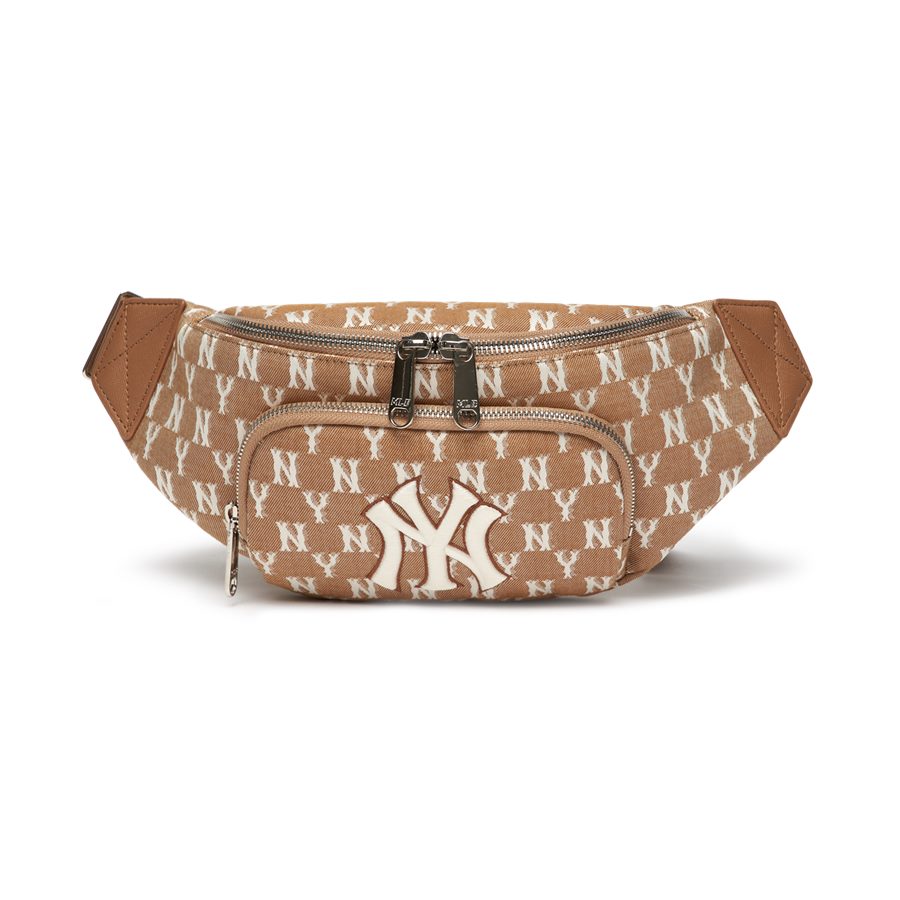 Túi Đeo Chéo MLB Monogram Jacquard Mini Crossbody Bag New York Yankees Màu  Be  Caos Store