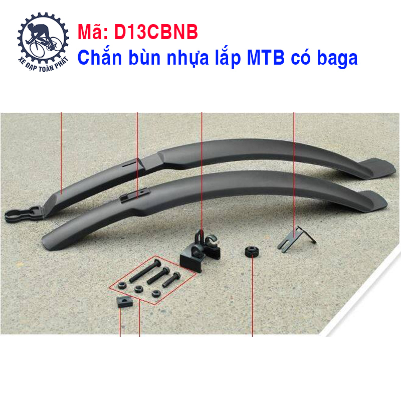 Chắn bùn nhựa lắp MTB có baga