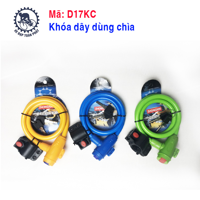 Khóa dây dùng chìa, lò xo