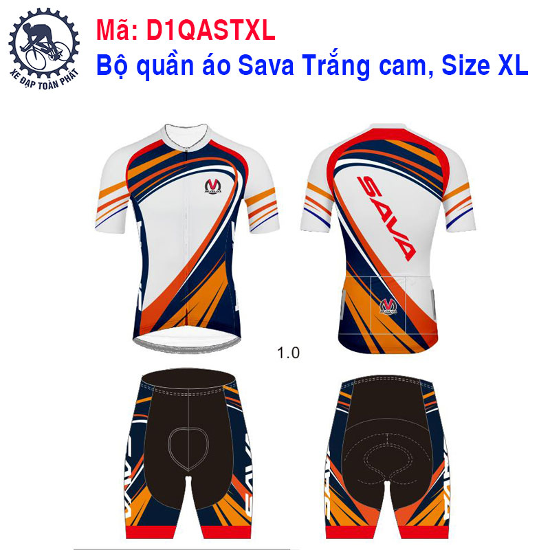 Bộ quần áo SAVA ngắn, Trắng cam