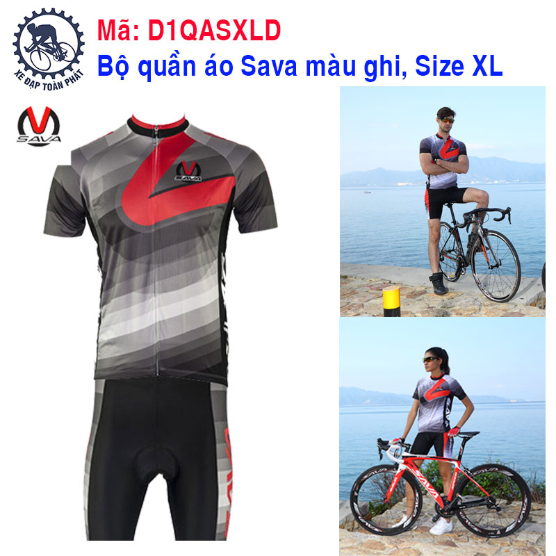 Bộ quần áo SAVA ngắn màu ghi đỏ