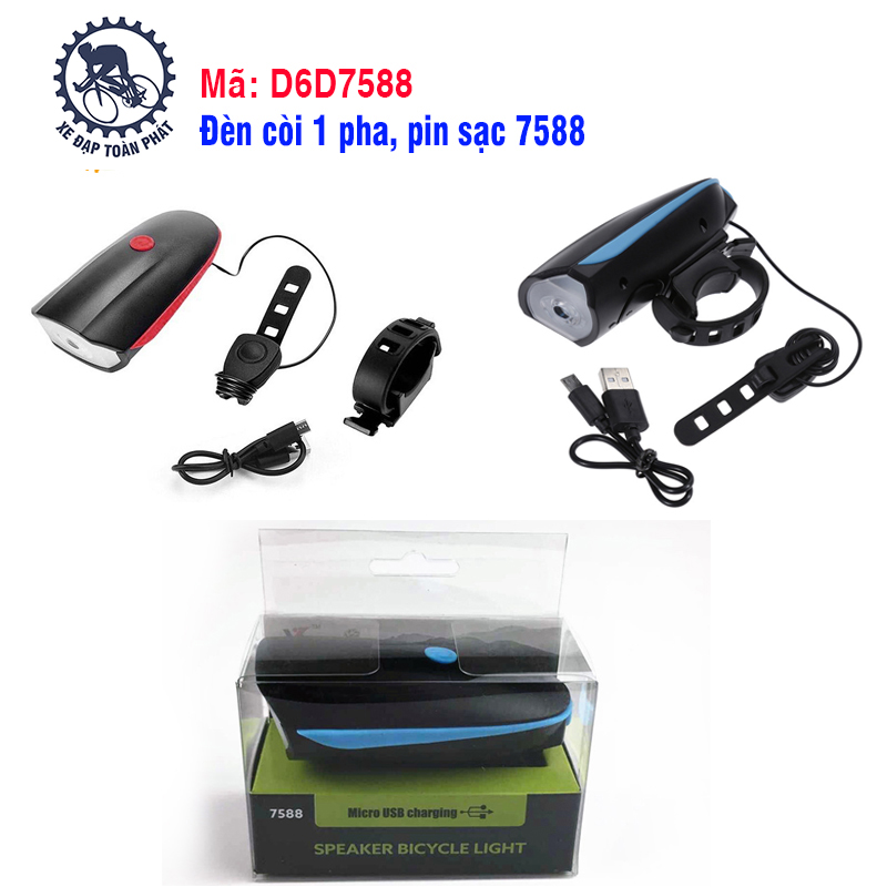 Đèn còi 1 pha, pin sạc 7588