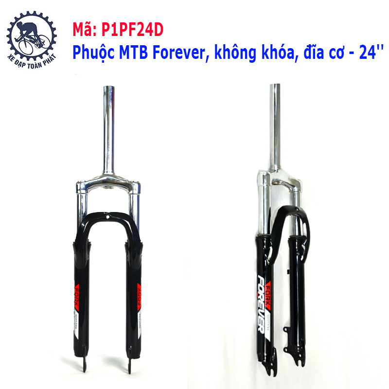 Phuộc MTB Forever, không khóa, đĩa cơ 24''