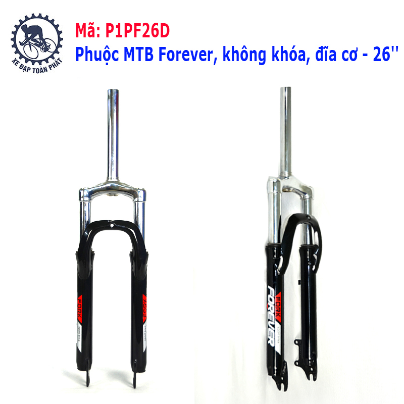 Phuộc MTB Forever, không khóa, đĩa cơ 26''