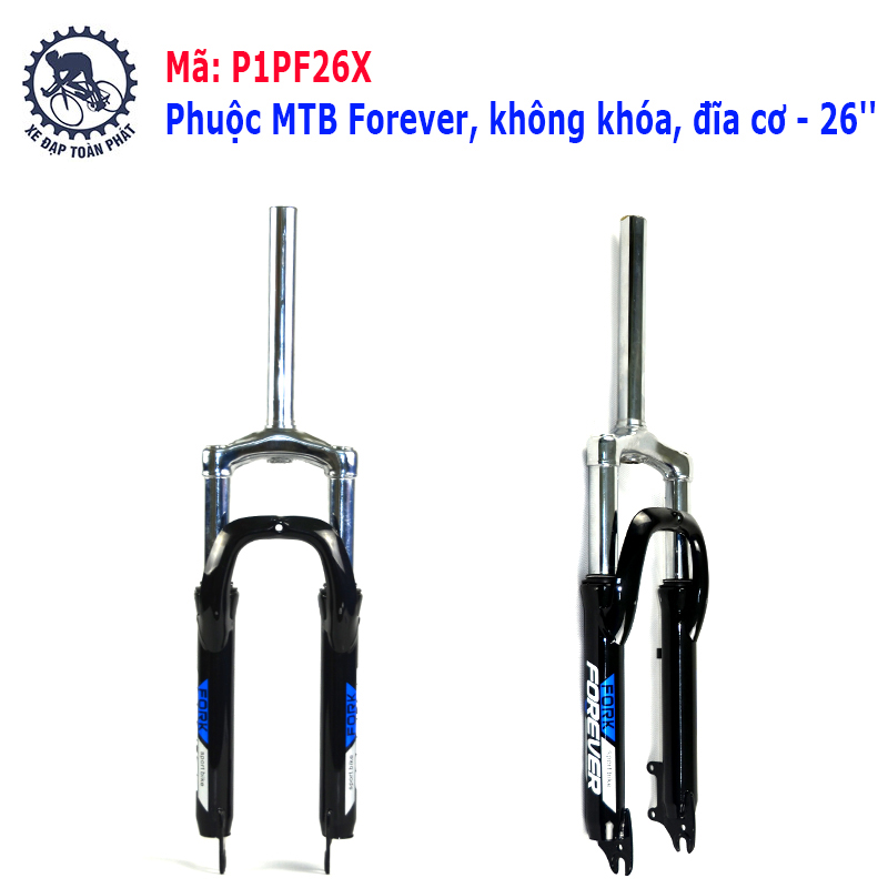 Phuộc MTB Forever, không khóa, đĩa cơ 26''