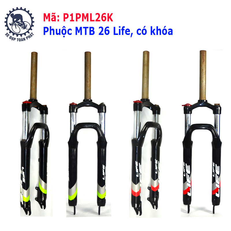 Phuộc MTB 26 Life, có khóa