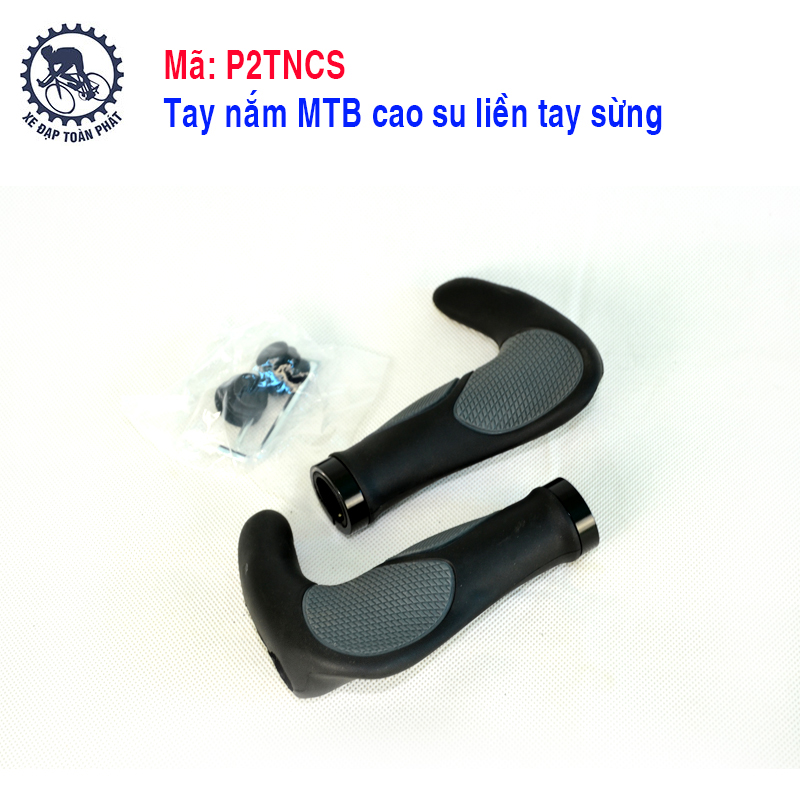 Tay nắm MTB cao su liền tay sừng