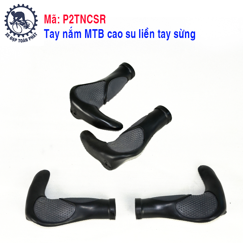 Tay nắm MTB cao su liền tay sừng