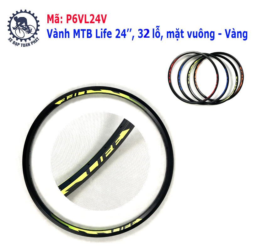 Vành MTB Life 24'', 32 lỗ, mặt vuông