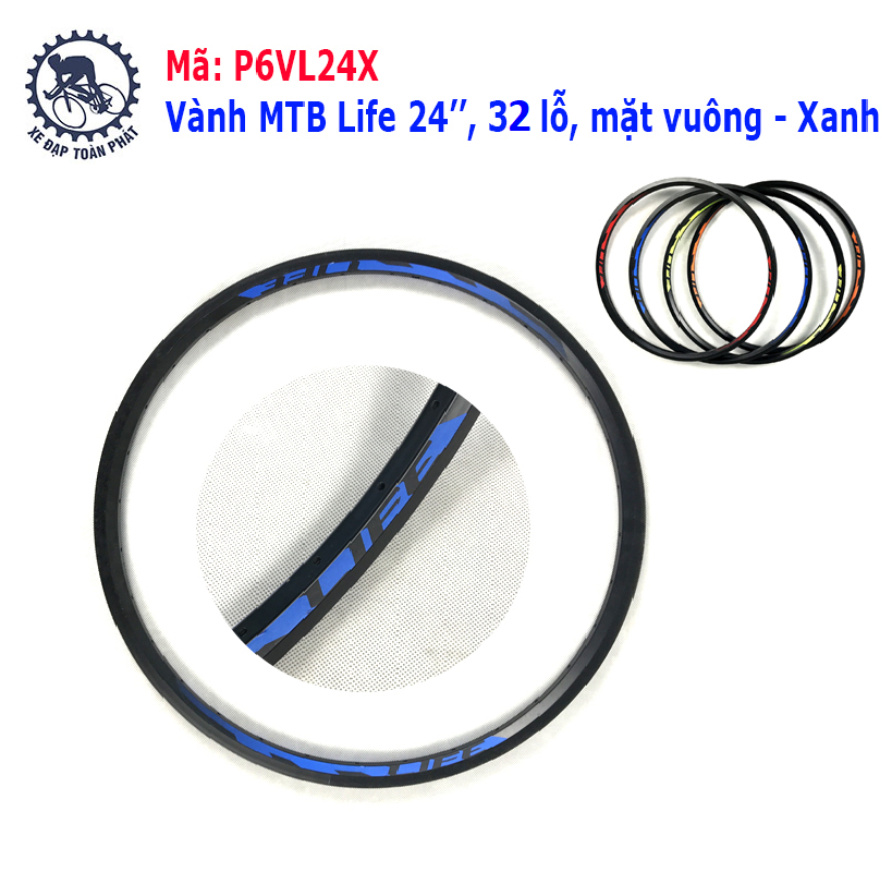 Vành MTB Life 24'', 32 lỗ, mặt vuông