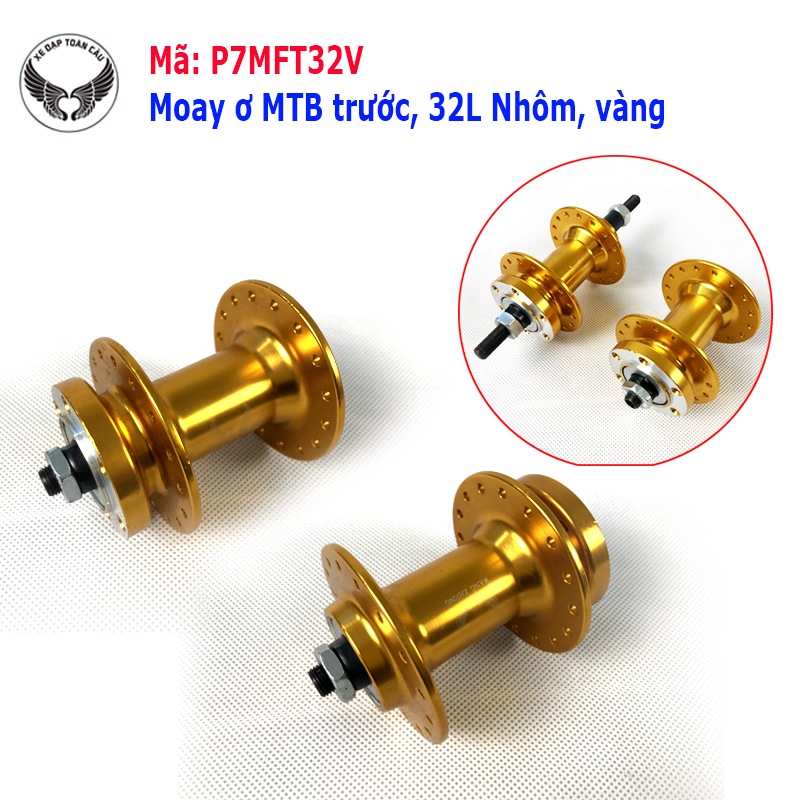 Moay ơ MTB trước, 32L Nhôm, vàng