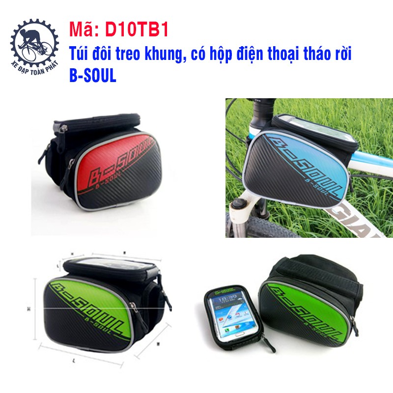 Túi đôi treo khung, có hộp điện thoại tháo rời B-SOUL1