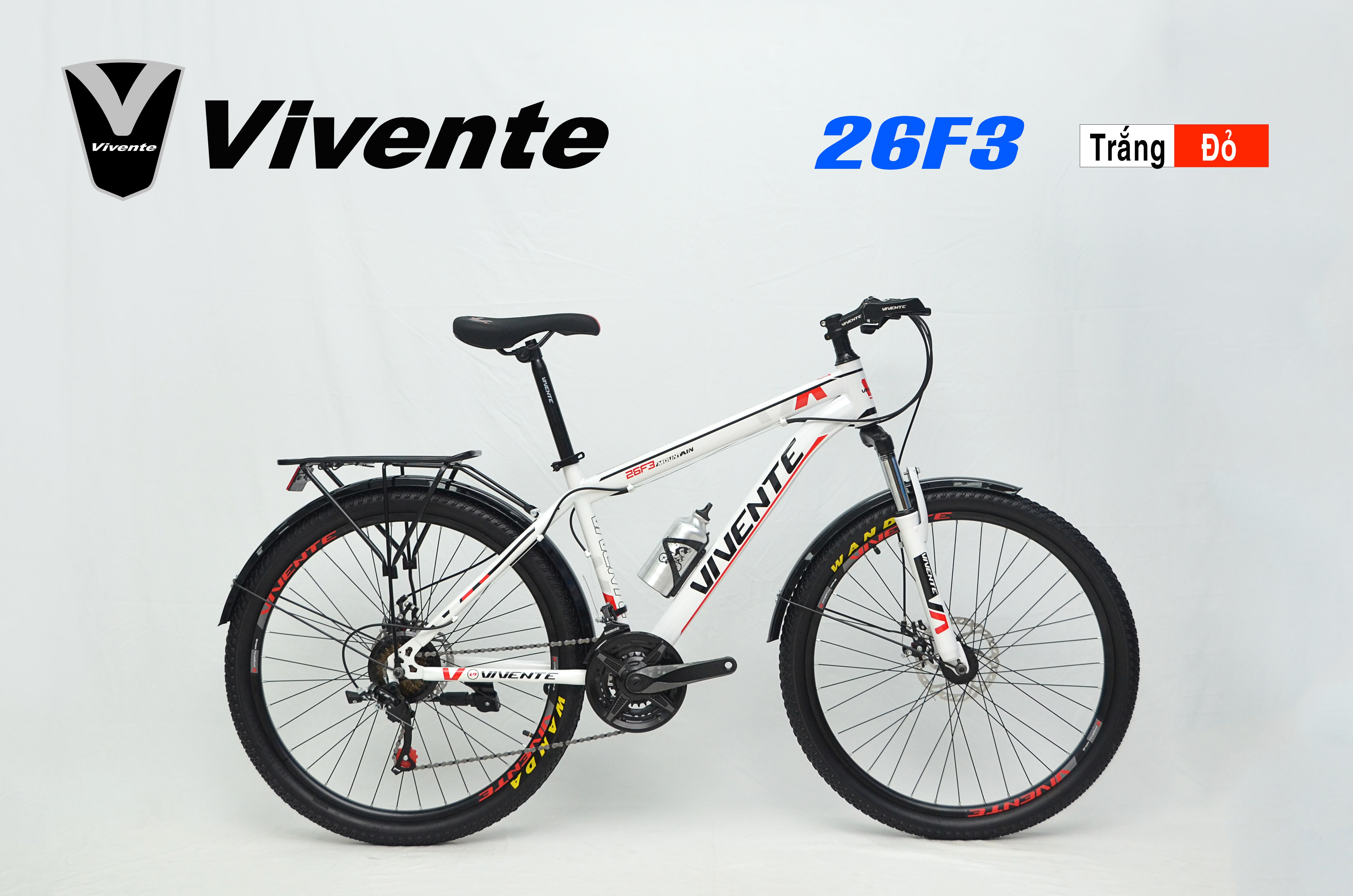 VIVENTE 26F3 là chiếc xe đạp đa năng với thiết kế đẹp mắt và khả năng sử dụng linh hoạt trên mọi địa hình. Với khung xe bền chắc, hệ thống phanh hiệu quả và giảm xóc tốt, chiếc xe này sẽ là người bạn đồng hành đáng tin cậy cho những chuyến đi phượt.
