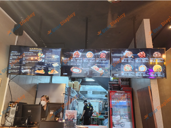 2022/08 : Dự án lắp đặt 3 màn hình chuyên dụng LG US660H tại nhà hàng nướng Hàn Quốc