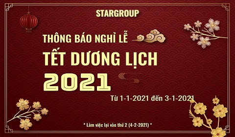 Thông báo nghỉ Tết dương lịch và âm lịch 2021