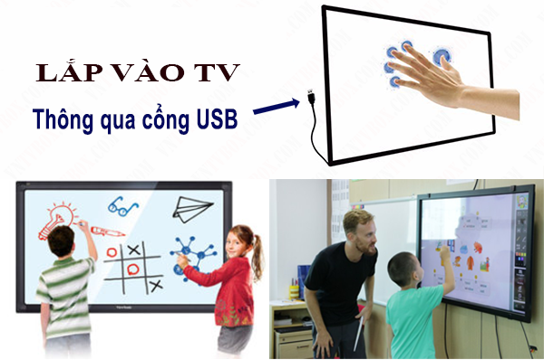 Lắp đặt khung màn hình cảm ứng cho trường học trung tâm ngoại ngữ