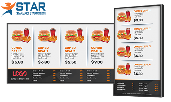 Màn hình quảng cáo dạng menu Digital Menu Boards