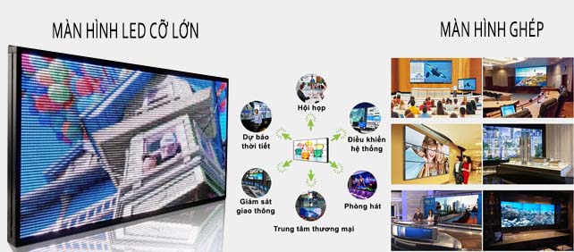 So sánh màn hình ghép và màn LED kích thước lớn