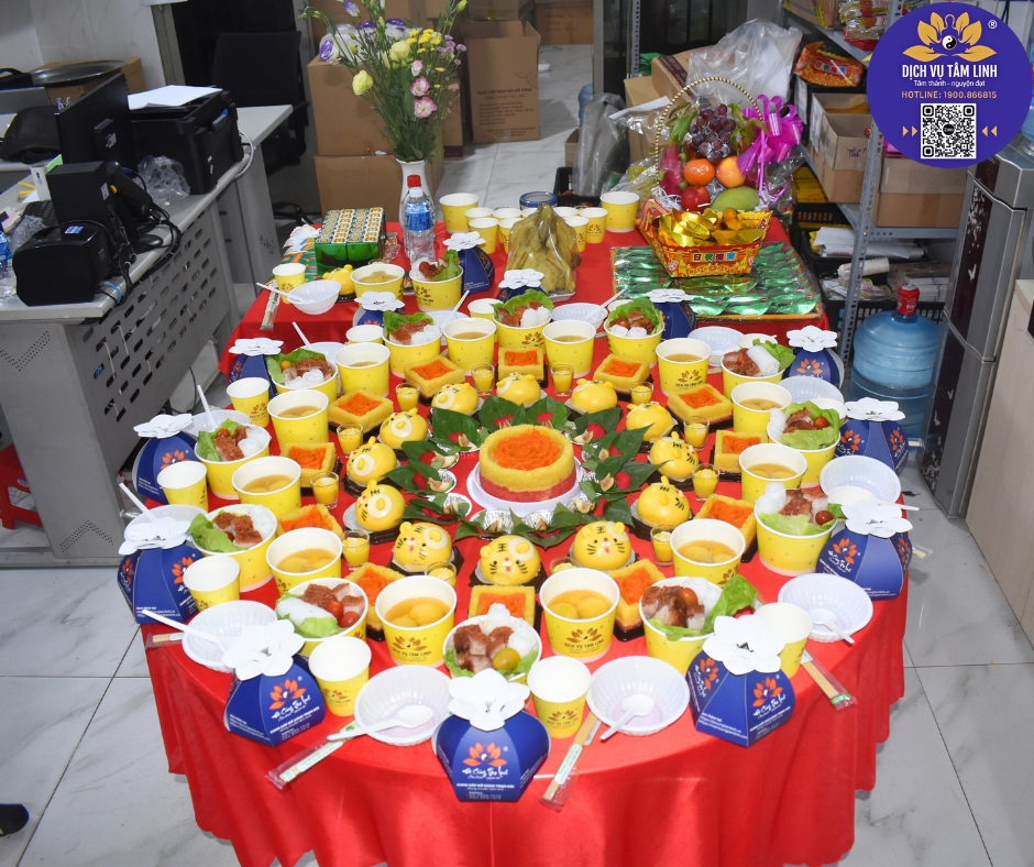 Mâm Cúng Đầy Tháng - Thôi Nôi Tone Vàng Hoàng Kim