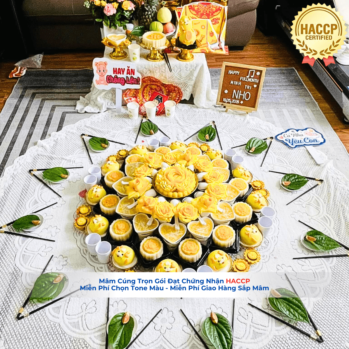 Đầy Tháng Đơn Vị cung cấp mâm cúng cho bé trọn gói tại quận 12